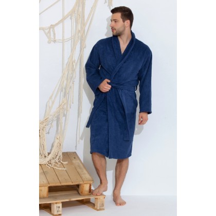 Банный халат мужской банный Smoky Blue (Е 363)