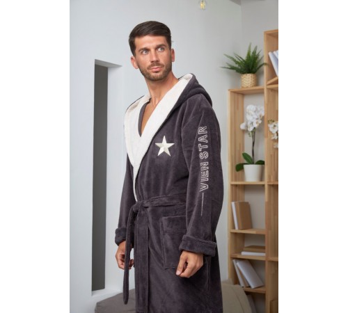 Махровый халат с капюшоном Wien Star (EFW)