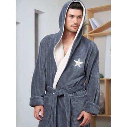 Махровый халат с капюшоном Wien Star (EFW)