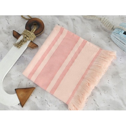 Полотенце пляжное махровое DERIN Somon светло-розовое 80х160